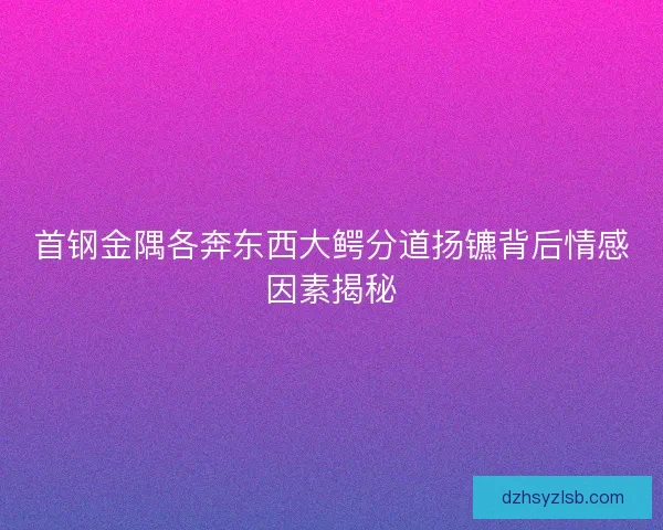 首钢金隅各奔东西大鳄分道扬镳背后情感因素揭秘